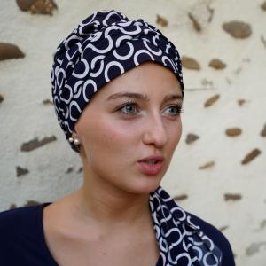 Foulard chimio préformé Georgia - Touche de Soie & Doublure Coton - Élégance classique