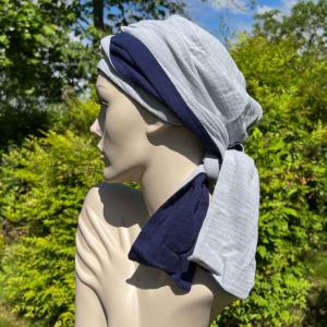 Foulard Chimio Savannah - Mousseline de Coton Bicolore & Réversible
