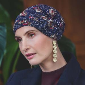 Turban Chimio Bambou Alina Christine Headwear : Plissé et Nœud Plat