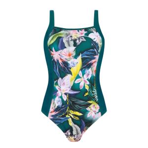 Maillot de bain à poche une pièce grande taille Flower Amoena