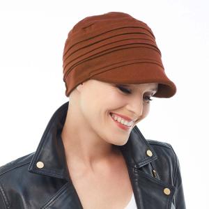Casquette Chimio Cap Meda Gisela Mayer : Volume Plissé et Doublure Bambou