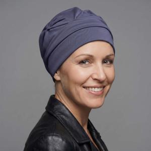 Turban chimio Mirabelle Uni : Volume plissé en bambou - Autrement Belle