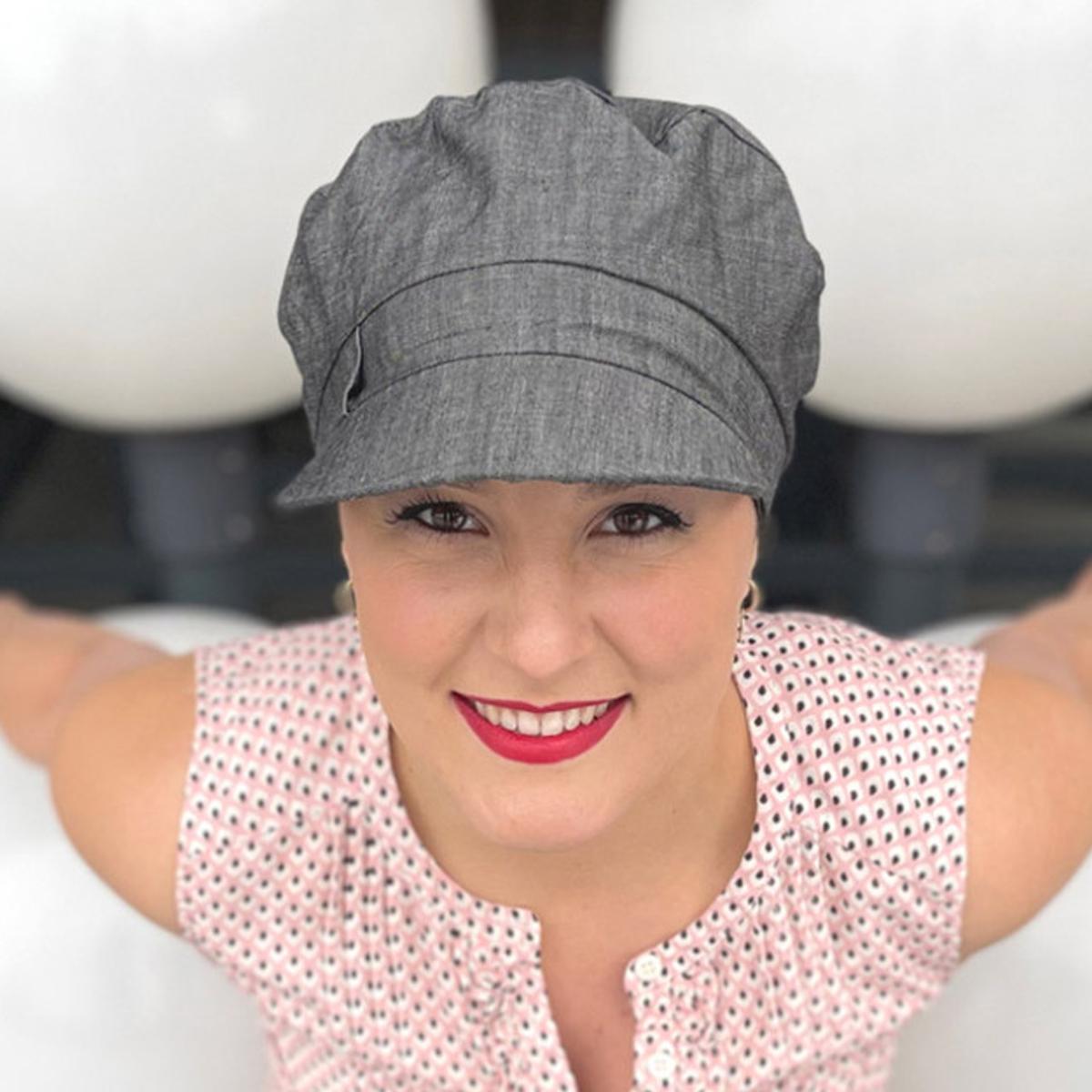 Béret Plat Unisexe En Denim - Style Gavroche à 8 Panneaux, Couleur Bleu, Rose, Noir, Blanc - Pour Femme, Homme, Hiver Et Printemps