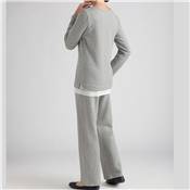 Pantalon en coton molletonné gris chiné Amoena