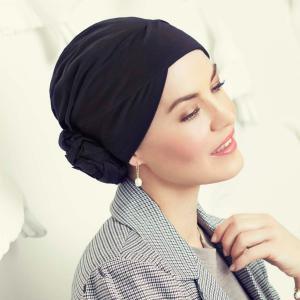 Turban chimio Vintage Zuri Christine Headwear : Coton Supima® et Rosace Élégante