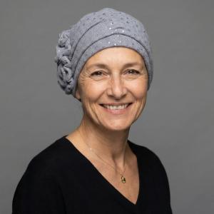 Turban Hiver Elena - Laine & Doublure Bambou - Application florale