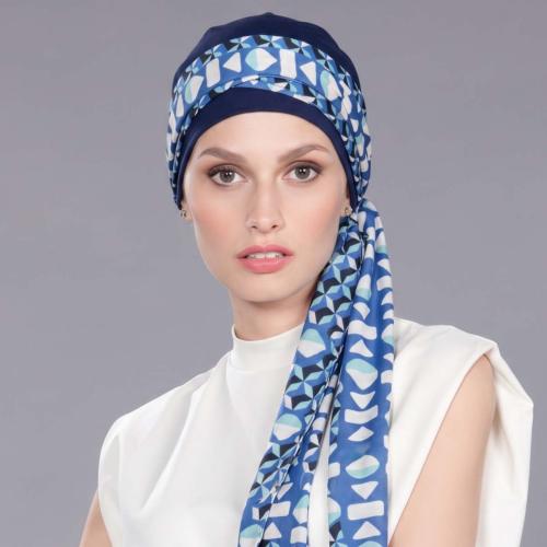 Foulard Chimio Préformé Una Ellen Wille : Bonnet Bambou & Écharpe 1m60