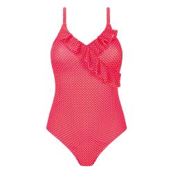 Maillot de bain une pièce Romantic down rouge Amoena