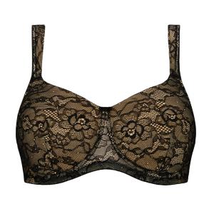 Soutien-gorge à coques sans armatures Camilla Paddé Amoena - Noir / Sable