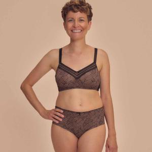 Soutien-gorge sans armatures Brooke - Amoena (Noir / Moka)