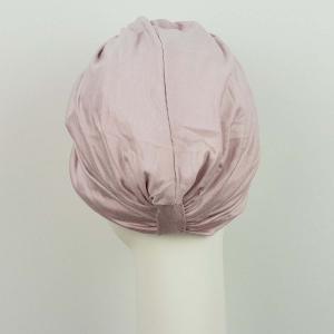 Turban Plissé Sultan MTM : Style Shéhérazade en Jersey de Bambou Rose