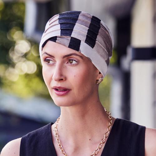 Bonnet chimio Yoga lin multicolore Christine Headwear