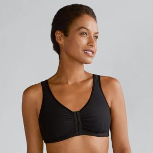 Brassire postopratoire en coton Frances noir Amoena