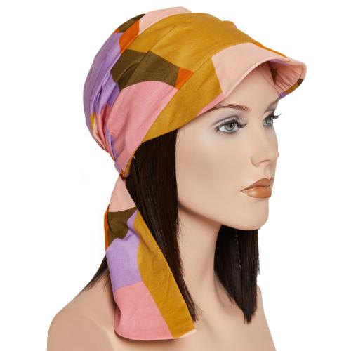 Casquette chimio Nola Sun imprimée Gisela Mayer