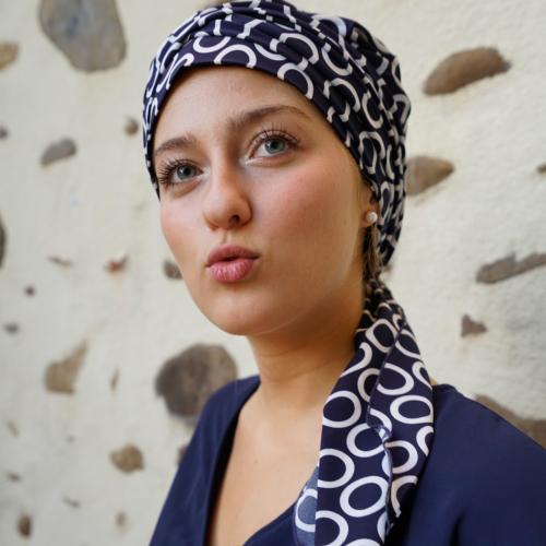 Foulard chimio préformé Georgia - Touche de Soie & Doublure Coton - Élégance classique