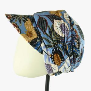 Casquette Chimio Imprimée Heda Sun Gisela Mayer : Volume Froncé et Doublure Bambou