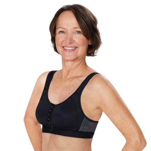Soutien-gorge Post-op & Sport Ester Amoena (Ouverture devant) - Noir