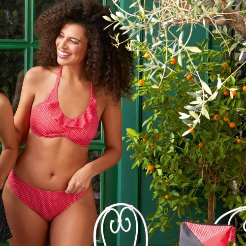 Bikini à poches Romantic down rouge Amoena