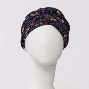 Turban Chimio Bambou Alina Christine Headwear : Plissé et Nœud Plat