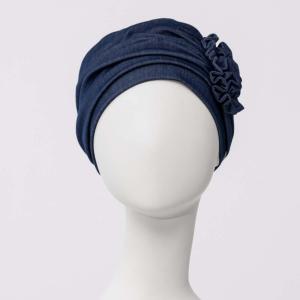 Turban Chimio Jean Lotus Christine Headwear : Tencel Denim & Doublure Bambou
