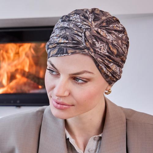 Turban chimio d'Hiver Multicolore Joyo Christine Headwear : Bambou Caretech®