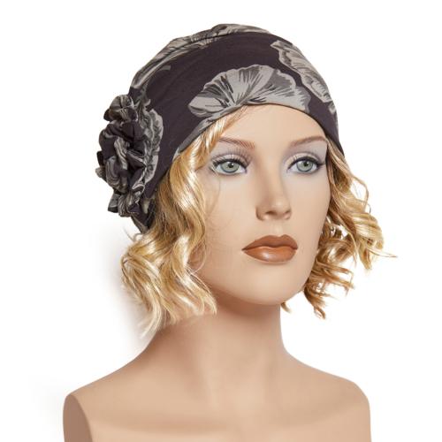 Turban Chimio Pour Femme En Coton - Bonnet De Nuit Imprimé Fleurs - Pour Perte De Cheveux, Confortable, Taille Unique