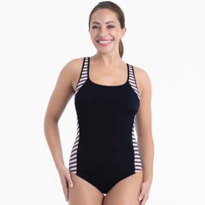 Maillot de bain 1 pièce avec poches Krabi Flower Dots Marine - Anita