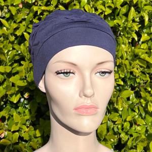 Turban chimio Mirabelle Uni : Volume plissé en bambou - Autrement Belle