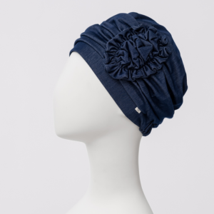 Turban Chimio Jean Lotus Christine Headwear : Tencel Denim & Doublure Bambou