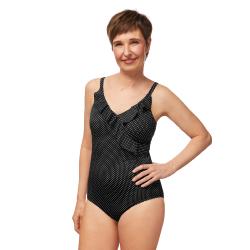Maillot de bain une pièce Romantic down noir Amoena