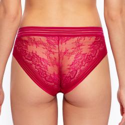 Panty en dentelle Bloom rouge Megami