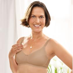 Soutien gorge à poches en coton Ruth beige Amoena