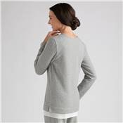 Sweat avec brassière intégrée gris chiné Amoena