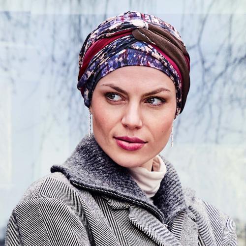 Turban chimio Confort Noya Christine Headwear : Bambou Caretech® et Volume Torsadé