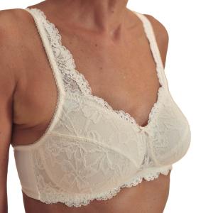 Soutien-gorge sans armatures Floria - Amoena (Dentelle Coton Ivoire)