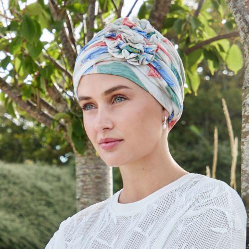 Turban chimio confort Lotus lin - Christine Headwear