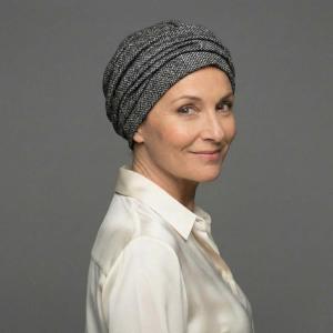 Bonnet Turban chimio Lila hiver : Laine Fine & Doublure Bambou - Autrement Belle