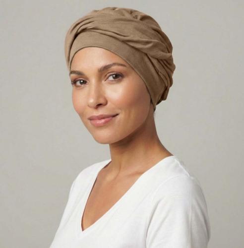 Turban chimio Lucie uni bambou Autrement Belle : L'iconique volume torsadé - Autrement belle