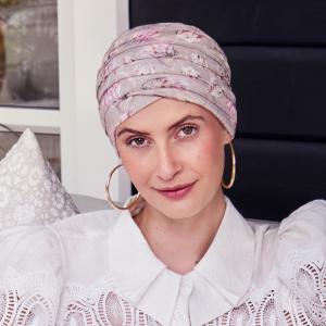 Bonnet chimio Yoga lin multicolore Christine Headwear