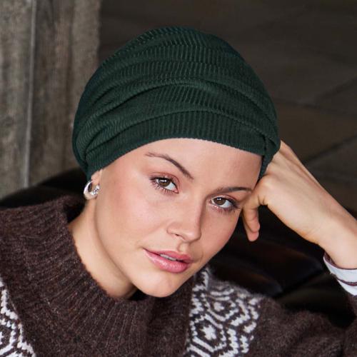 Turban chimio confort Léa en velours côtelé - Viva Headwear