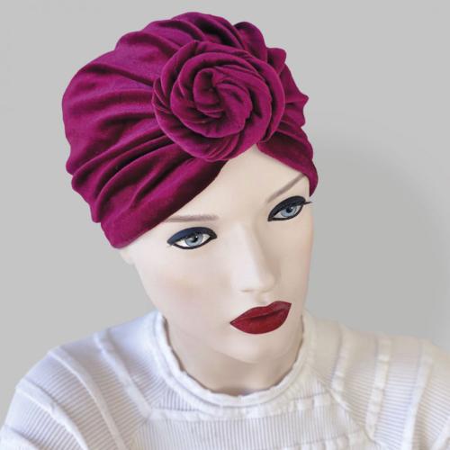 Bonnet chimio en velours Sandra MM Paris