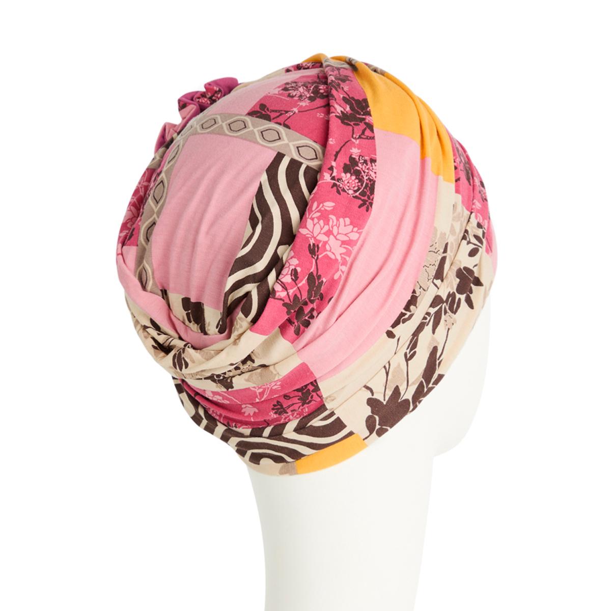 Turban chimio Lotus bambou multicolore Christine Headwear - Autrement Belle