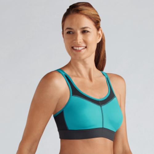 Soutien gorge de sport pour prothèses Power Turquoise Amoena