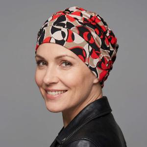 Turban chimio Mirabelle Multicolore : Volume pliss� en bambou - Autrement Belle