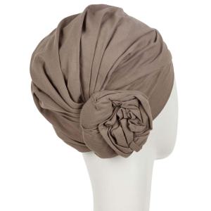 Turban chimio Vintage Zuri Christine Headwear : Coton Supima® et Rosace Élégante