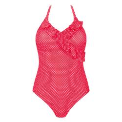 Maillot de bain une pièce Romantic down rouge Amoena