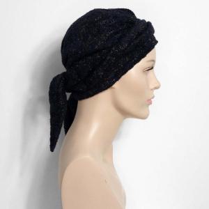 Bonnet Turban chimio Julieta hiver : Volume torsadé & pans à nouer - Autrement Belle