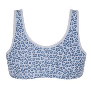 Brassière postopératoire Frances en coton bleu léo Amoena