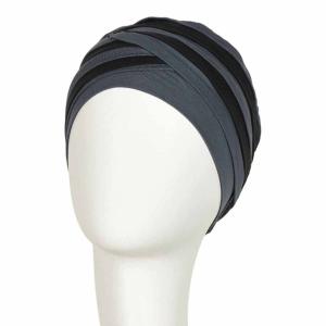 Turban chimio Plissé Shanti Christine Headwear : Bambou Caretech® Bicolore