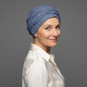 Bonnet Turban chimio Lila hiver : Laine Fine & Doublure Bambou - Autrement Belle